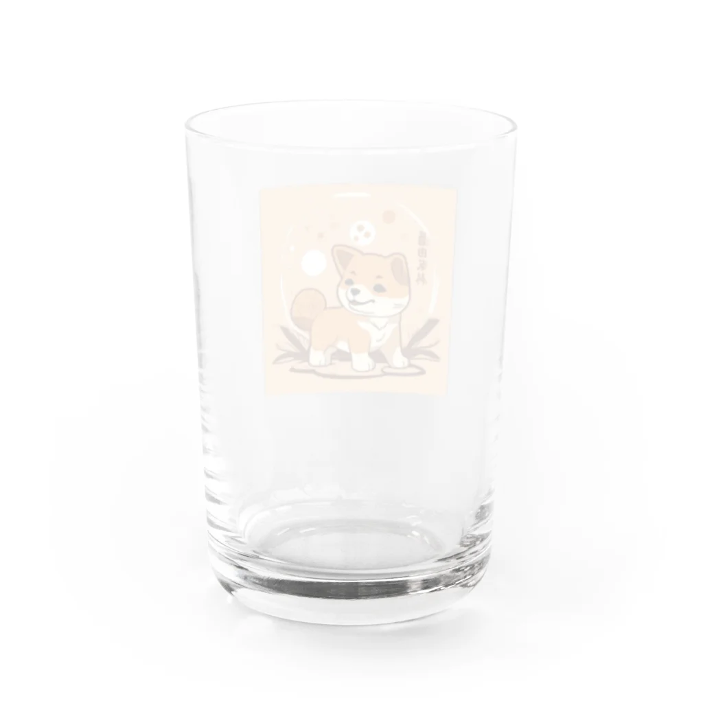 dcgnori／ワンコ画像の柴犬、縄文☆彡古代くん Water Glass :back