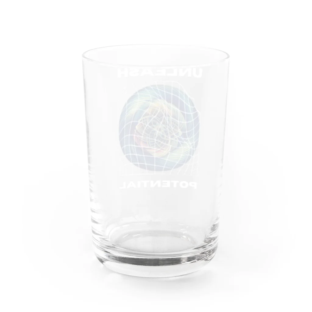 NeoNestの"Unleash Potential" Graphic Tee & Merch Water Glass :back