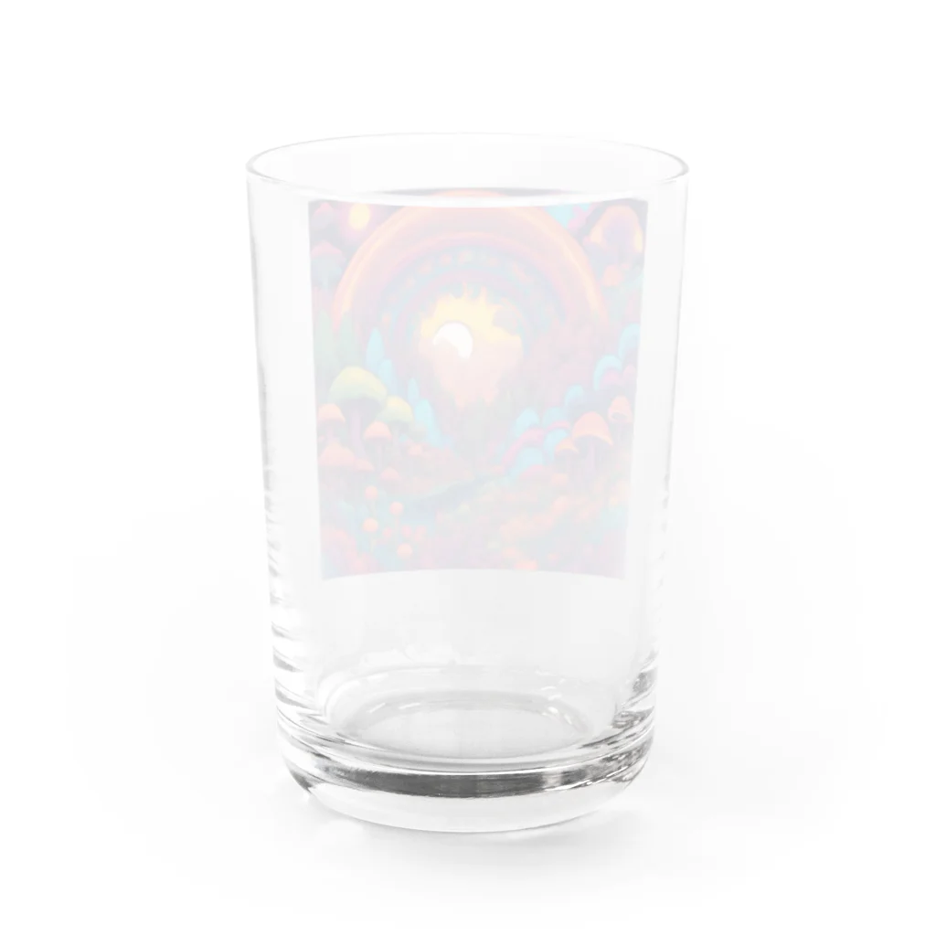 yt shopのサイケな自然イラストグッズ Water Glass :back