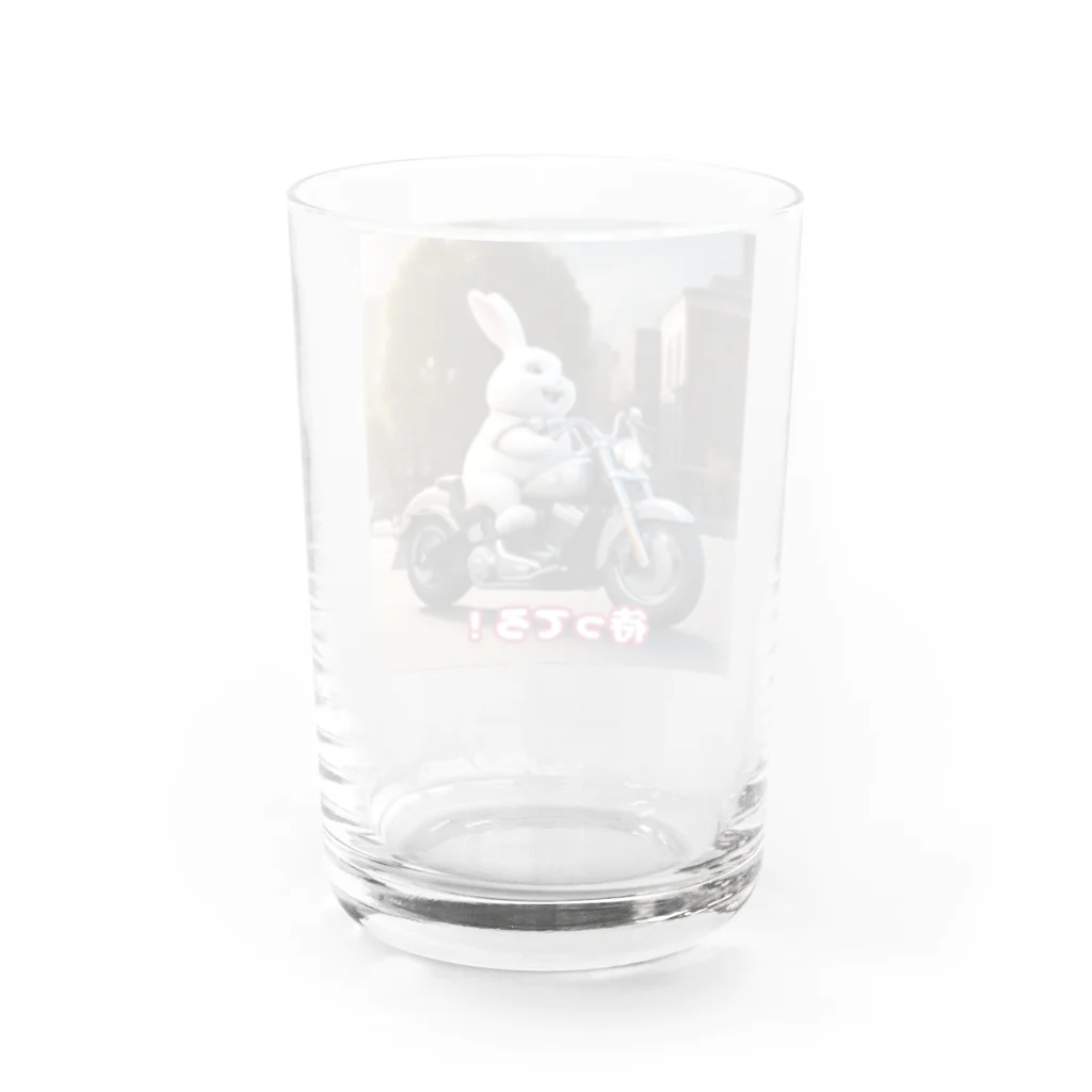 Công ty tròn quây quâyのウサギのハーレーくん Water Glass :back