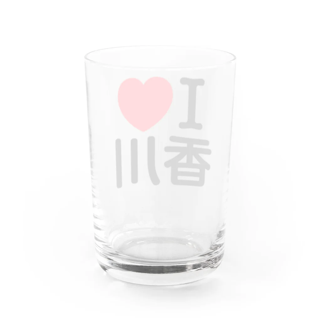 4A-Studio（よんえーすたじお）のI LOVE 香川（日本語） Water Glass :back