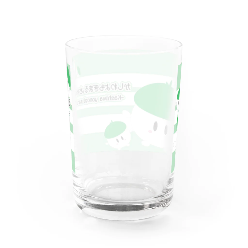 かしわよもぎまるしょっぷのかしわさんグッズ(よもぎ作成) Water Glass :back