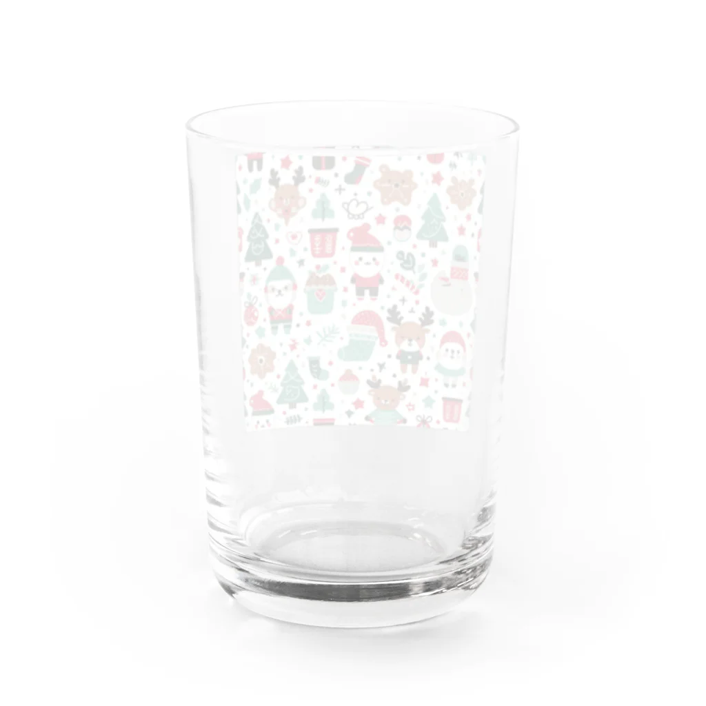 MihashiMYの可愛いクリスマスグッズ　 Water Glass :back