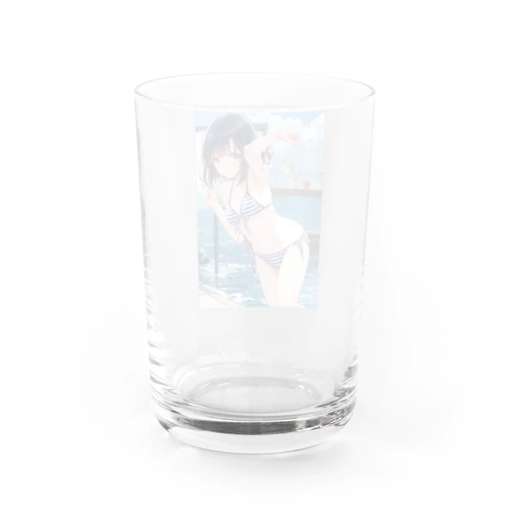 仮想の妖精たち: AI美少女の魅力のデジタル夢幻アートシリーズ Water Glass :back