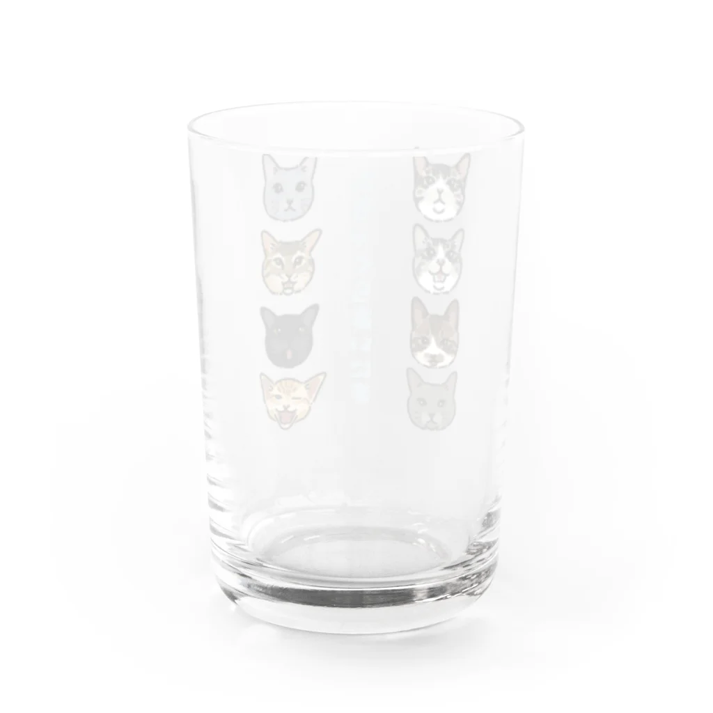 みきぞーん｜保護猫 ミッキー画伯と肉球とおともだちのmuchaguraainima Water Glass :back