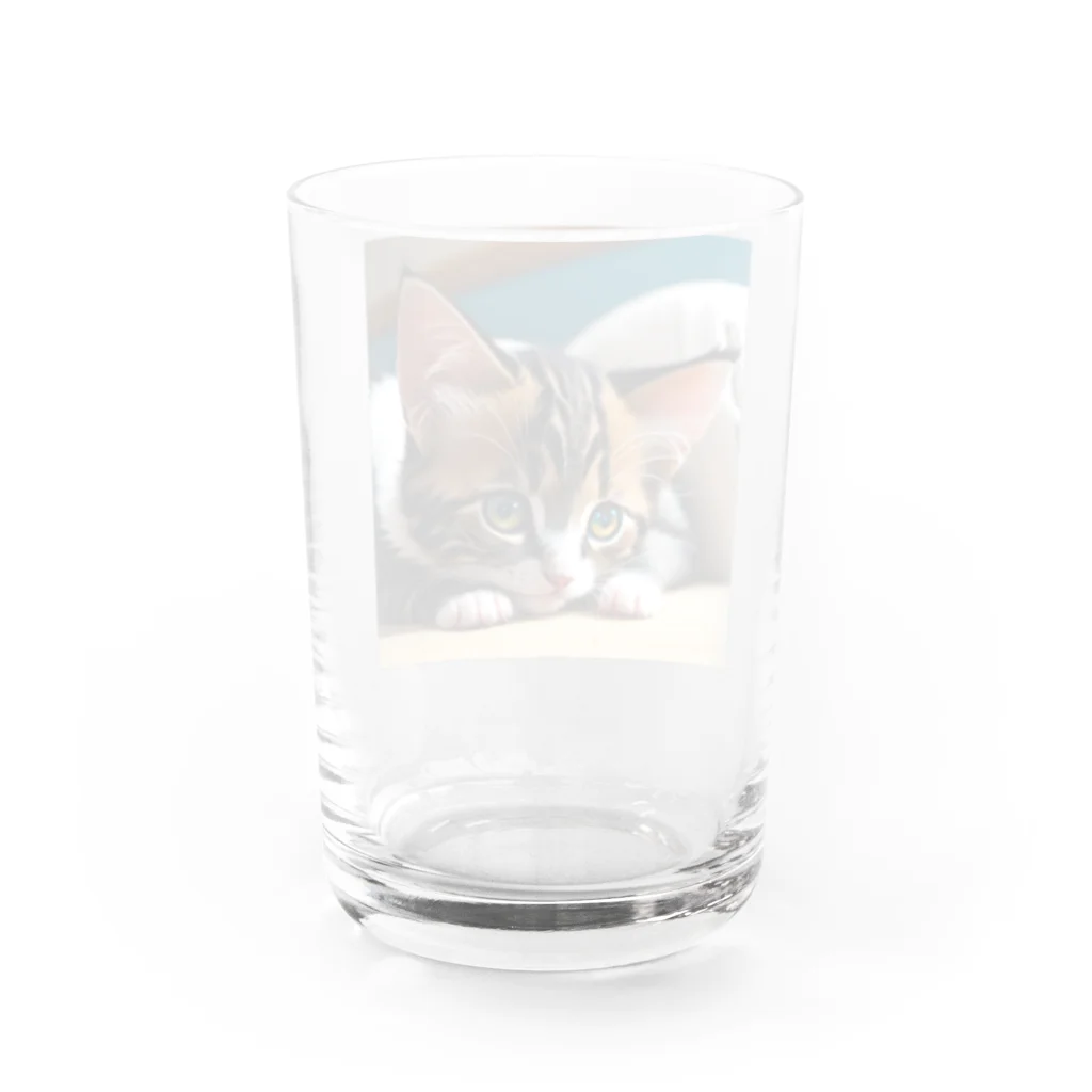 anagram12の見つめる子猫 Water Glass :back