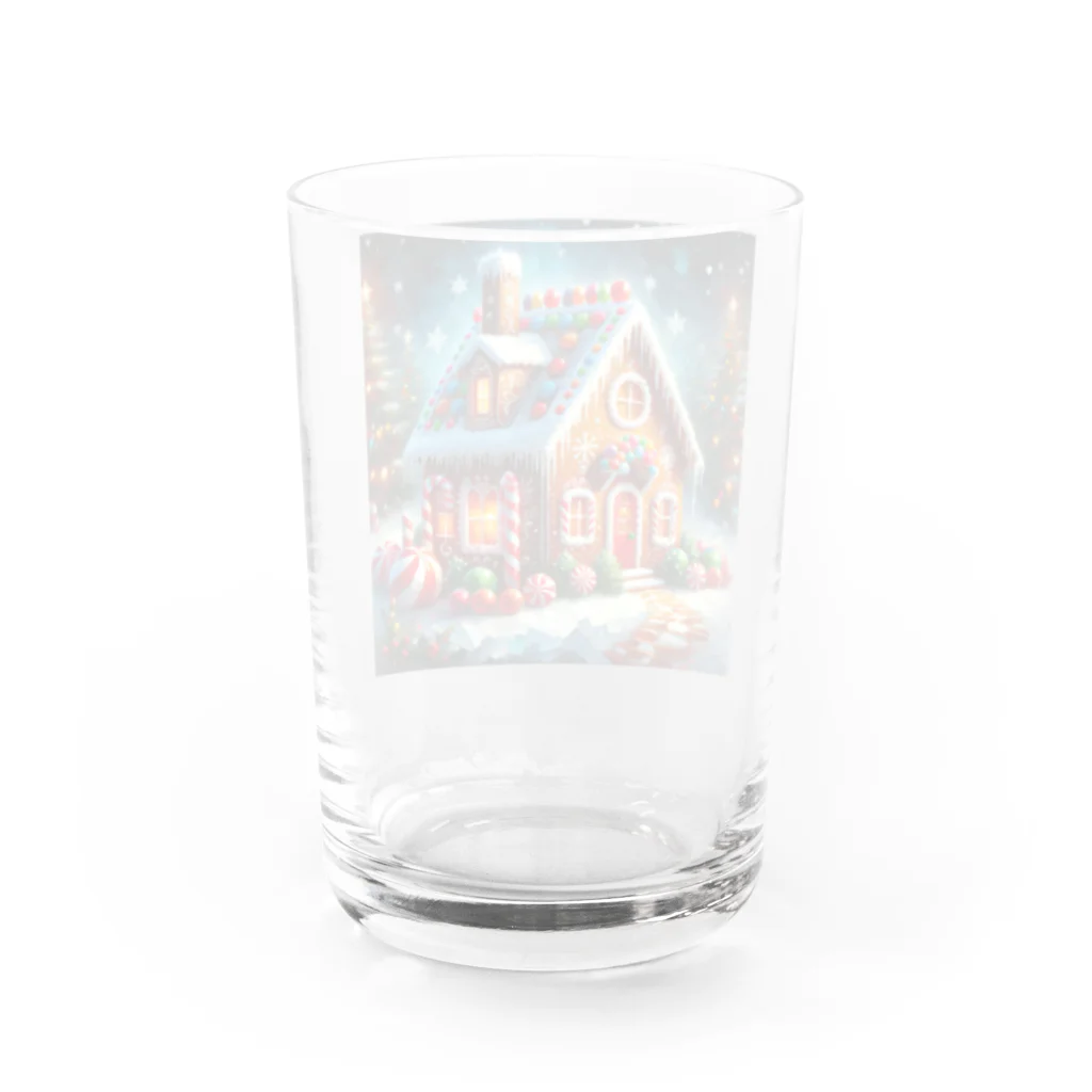 Chee & MarkusのChristmas Candy House Water Glass :back