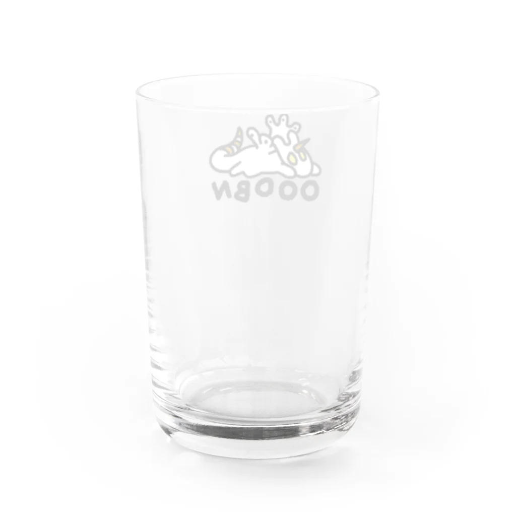 清く正しく美しくsuzuri支店のたれオオオバナ Water Glass :back