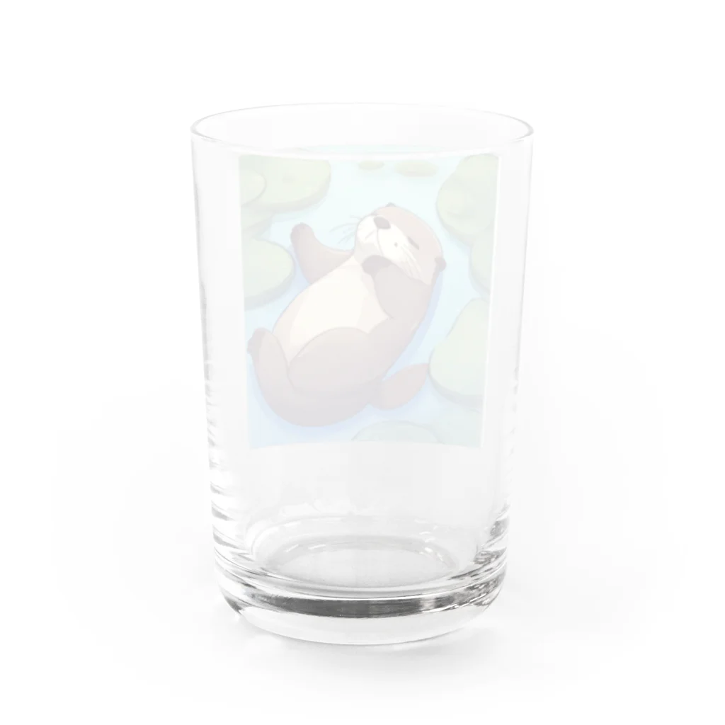 TADの部屋のフニャフニャカワウソくん Water Glass :back