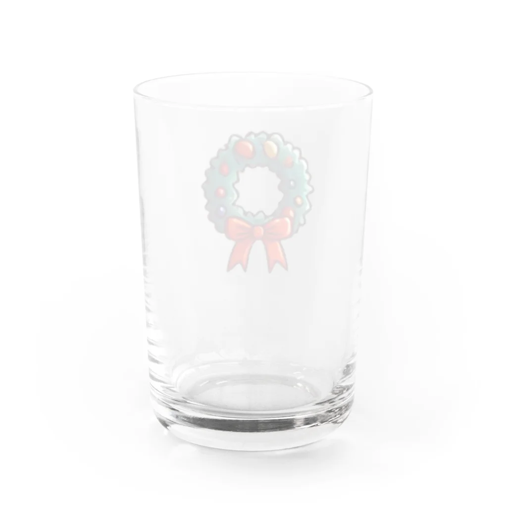 終わらない夢🌈のクリスマスリース🎄✨ Water Glass :back