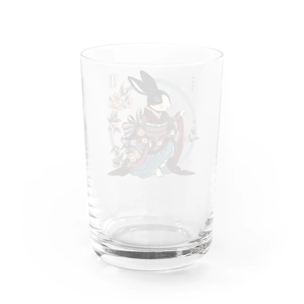 𝙍𝙖𝙗𝙗𝙞𝙩 𝙃𝙤𝙪𝙨𝙚の和服うさぎ Water Glass :back