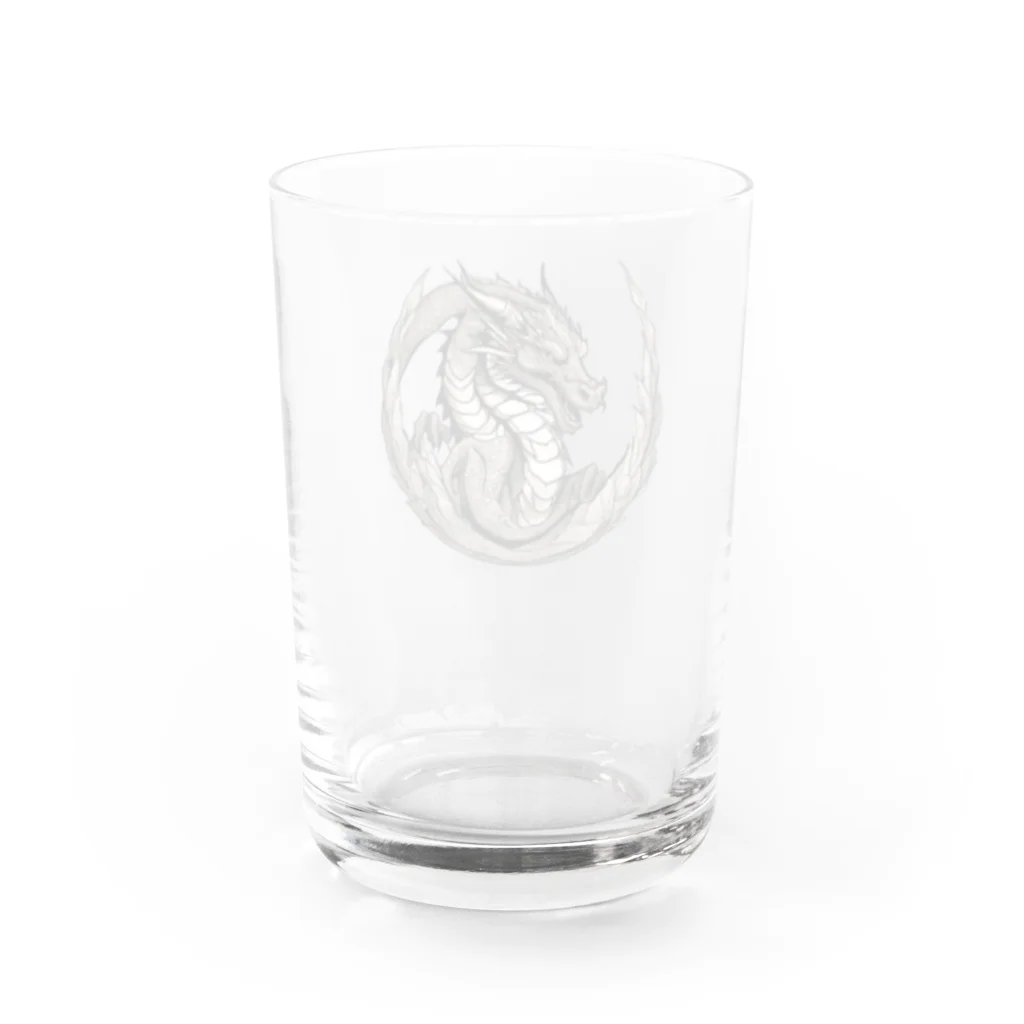 Love and peace to allの開運龍 Water Glass :back