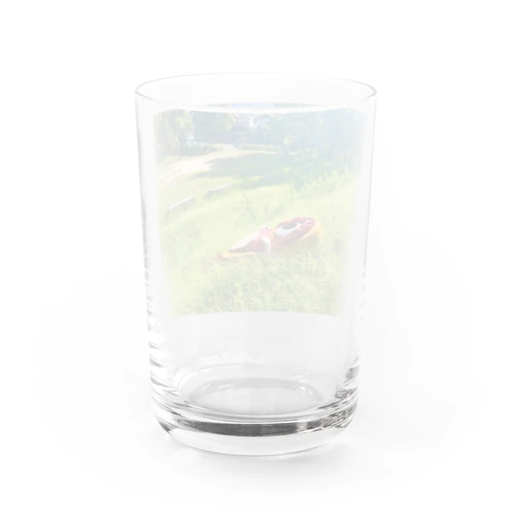 化けわらじ工房のおひるね化けわらじ Water Glass :back