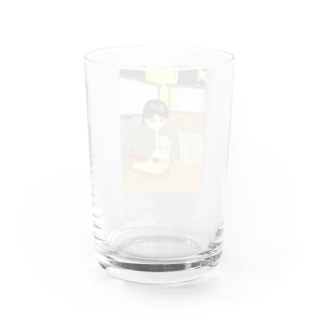 手書きイラスト屋さんの美咲くんのティータイム Water Glass :back