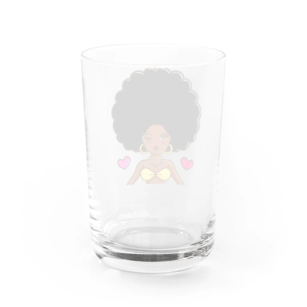 Aangel444Mのキュートなボンバーヘッド Water Glass :back