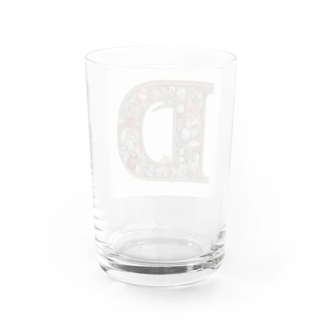 connectの幸運アルファベット　D Water Glass :back