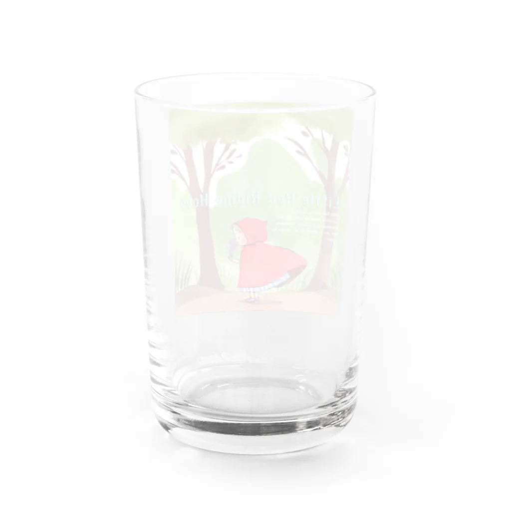 petitringo -プチリンゴ-のおばあさんのお家へ向かう赤ずきんちゃん Water Glass :back