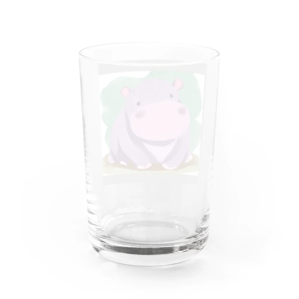 nvnのカバさん Water Glass :back