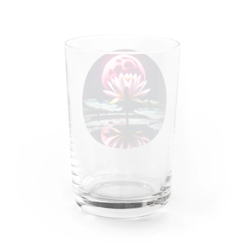 RetrowaveFlowerのRetrowaveFlower-睡蓮- Water Glass :back