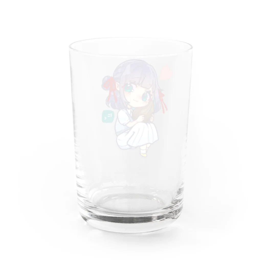 🍖のにく(澄ちゃんイラスト) Water Glass :back