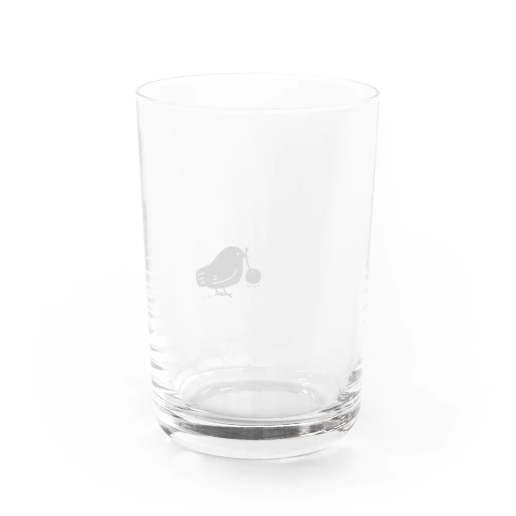 イラスト MONYAAT のワンポイント　みつぐとり Water Glass :back