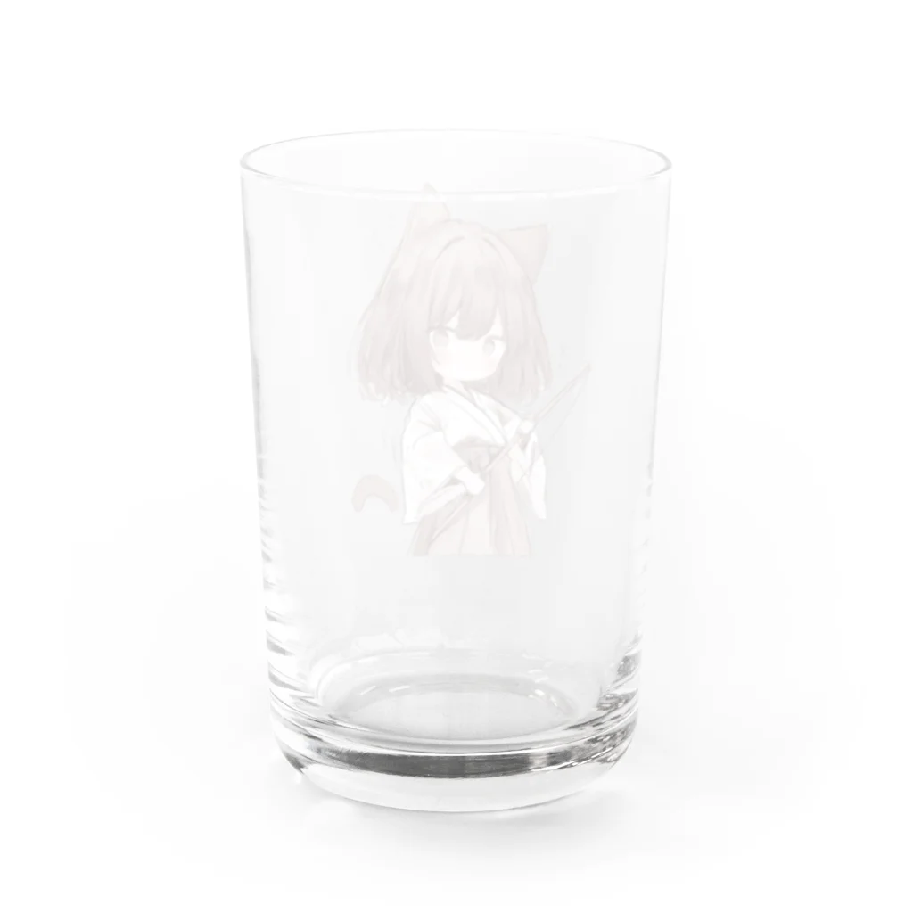 yudu910のネコ耳弓道部 Water Glass :back