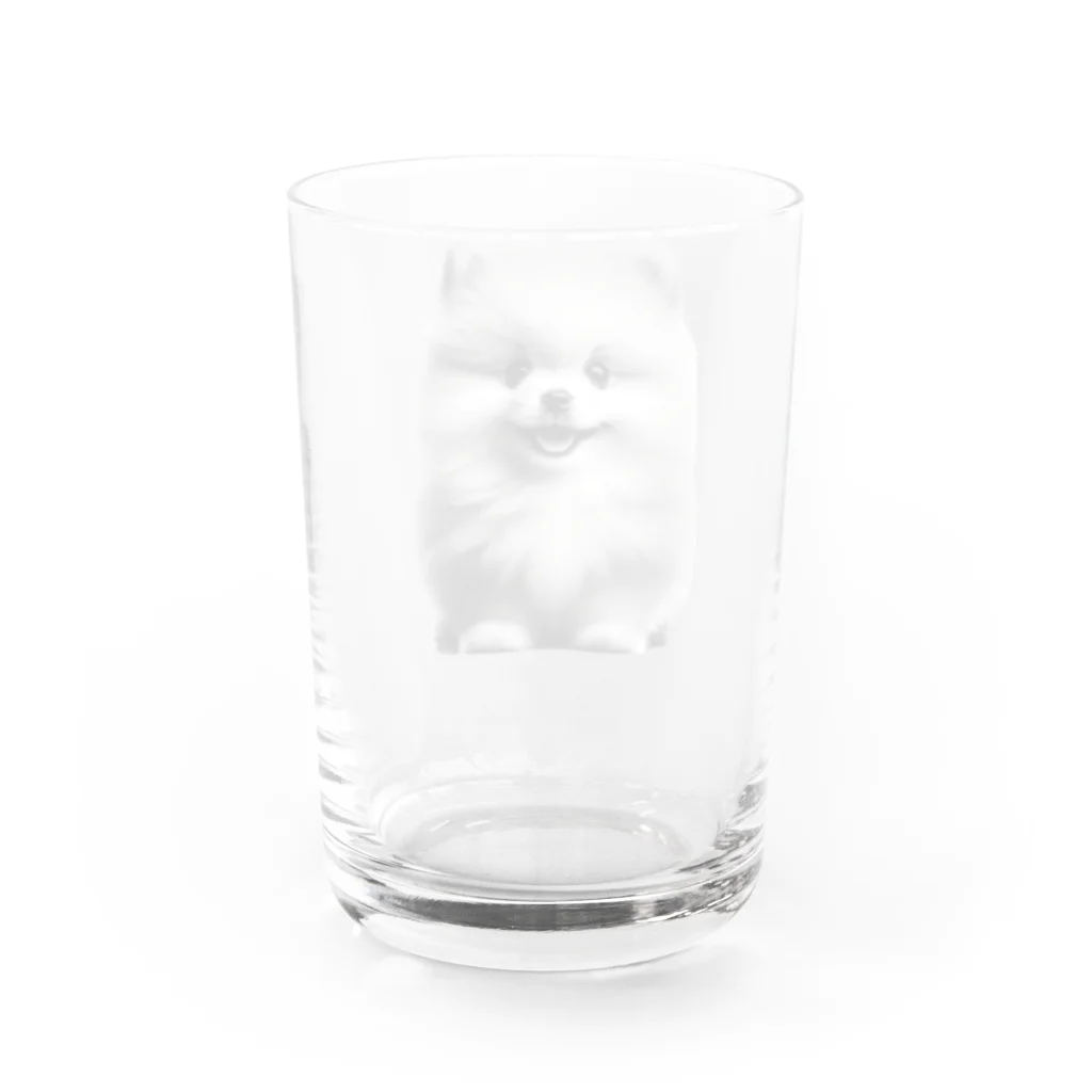 chikyunoutageのポメラニアンlove Water Glass :back