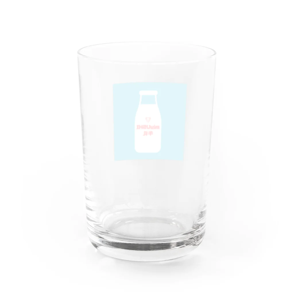 miyUSHIのmiyUSHI牛乳瓶BLUE Water Glass :back