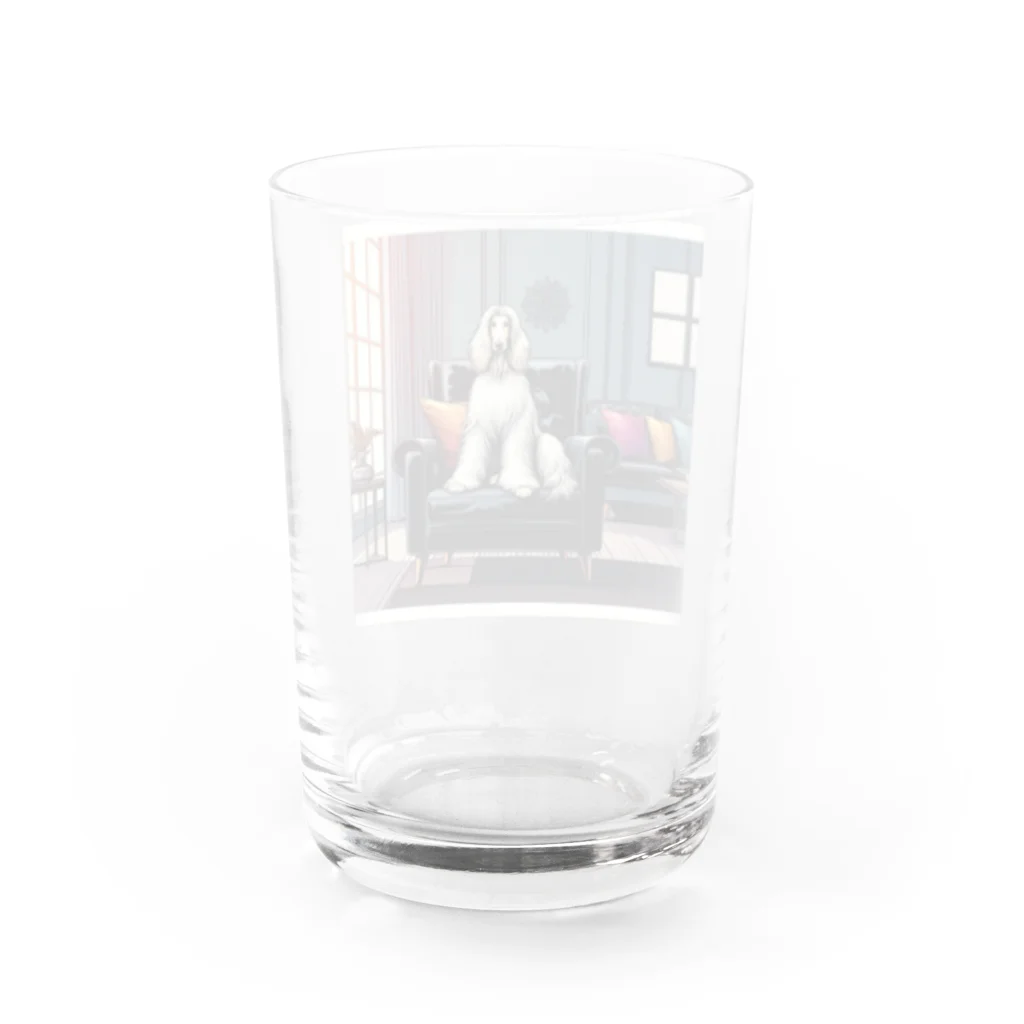 シャ・リオンのシャ・リオン（アフガンハウンド） Water Glass :back