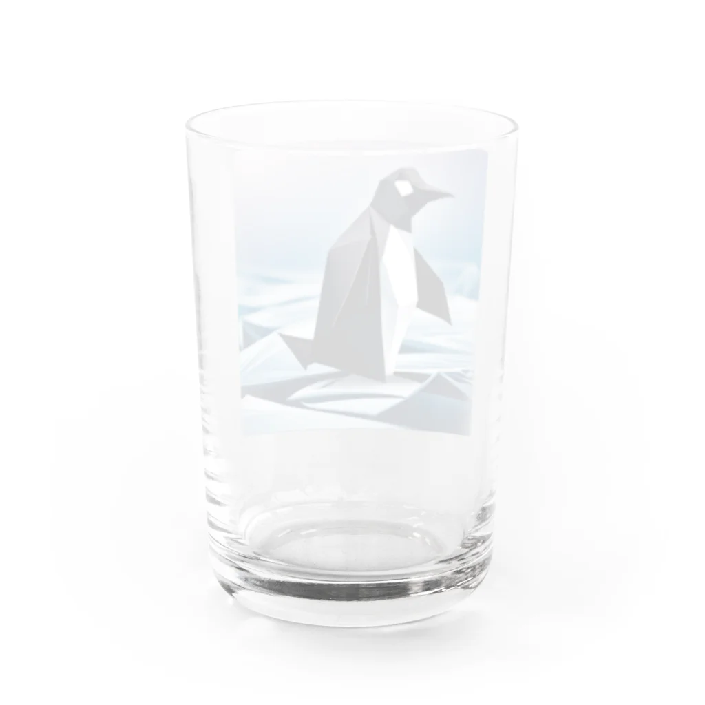 Hamatsukiのペンギン（折り紙風） Water Glass :back