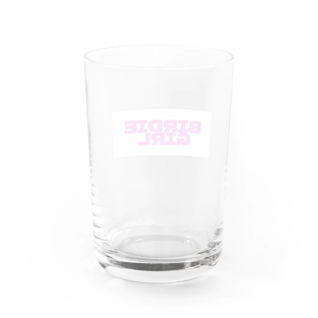 BIRDIE_GIRLのバーディーガールロゴ Water Glass :back