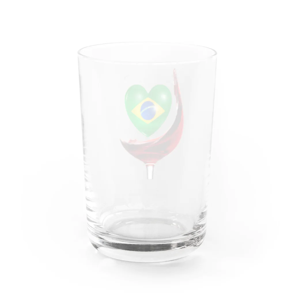 WINE 4 ALLの国旗とグラス：ブラジル（雑貨・小物） Water Glass :back