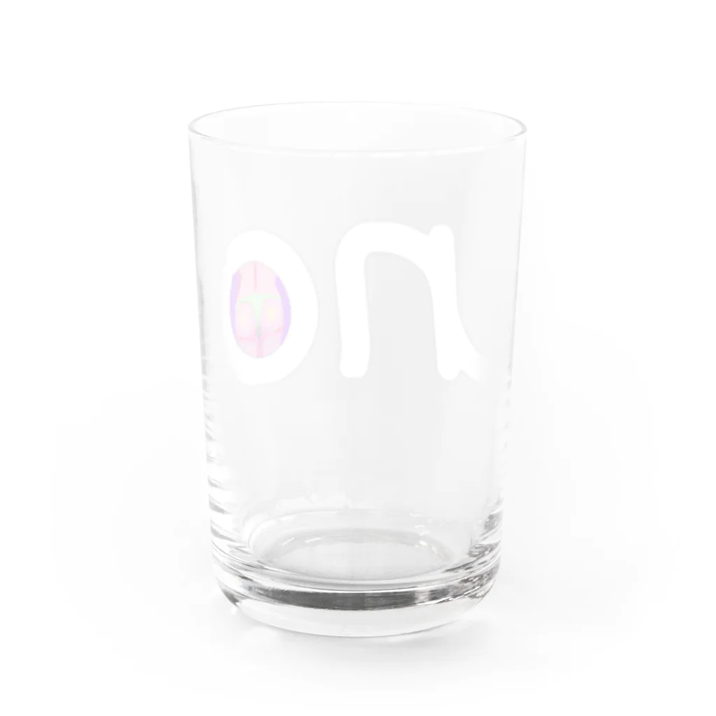 unoのUNOロゴ×ドットビキニヒップ Water Glass :back