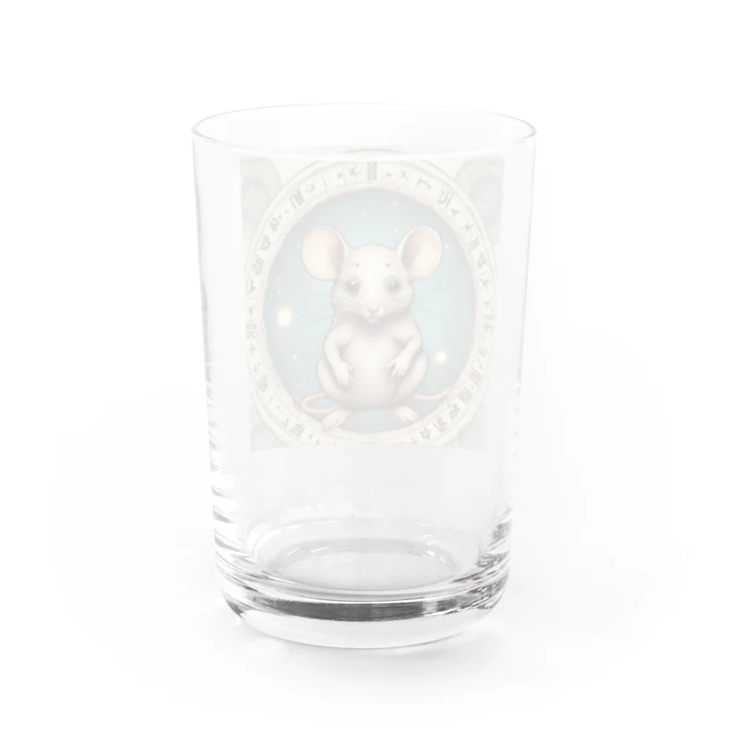 Yoshikoのクリエイトショップの１ばんのりのねずみくん Water Glass :back