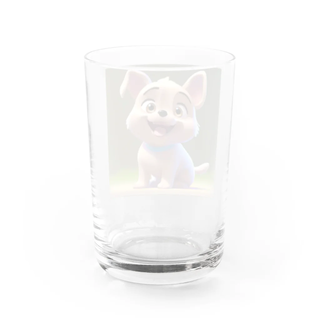 sobamaniaのスマイルドッグ Water Glass :back