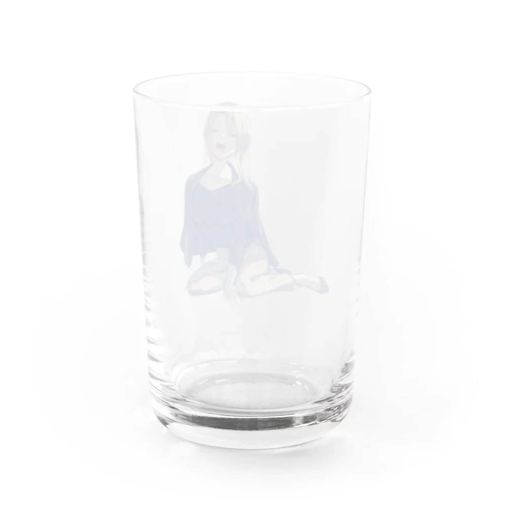 としこ🌟✨のrain stops,good-byeうたってみたver.Twinkleイラストグッズ Water Glass :back