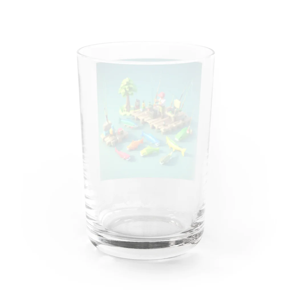 No Fishing No Life の釣り　LEGO？ Water Glass :back