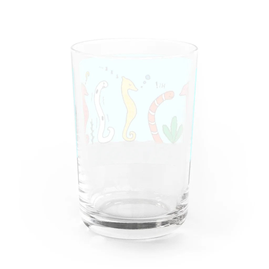 森図鑑の[森図鑑] 仲間に入れて（背景水色） Water Glass :back