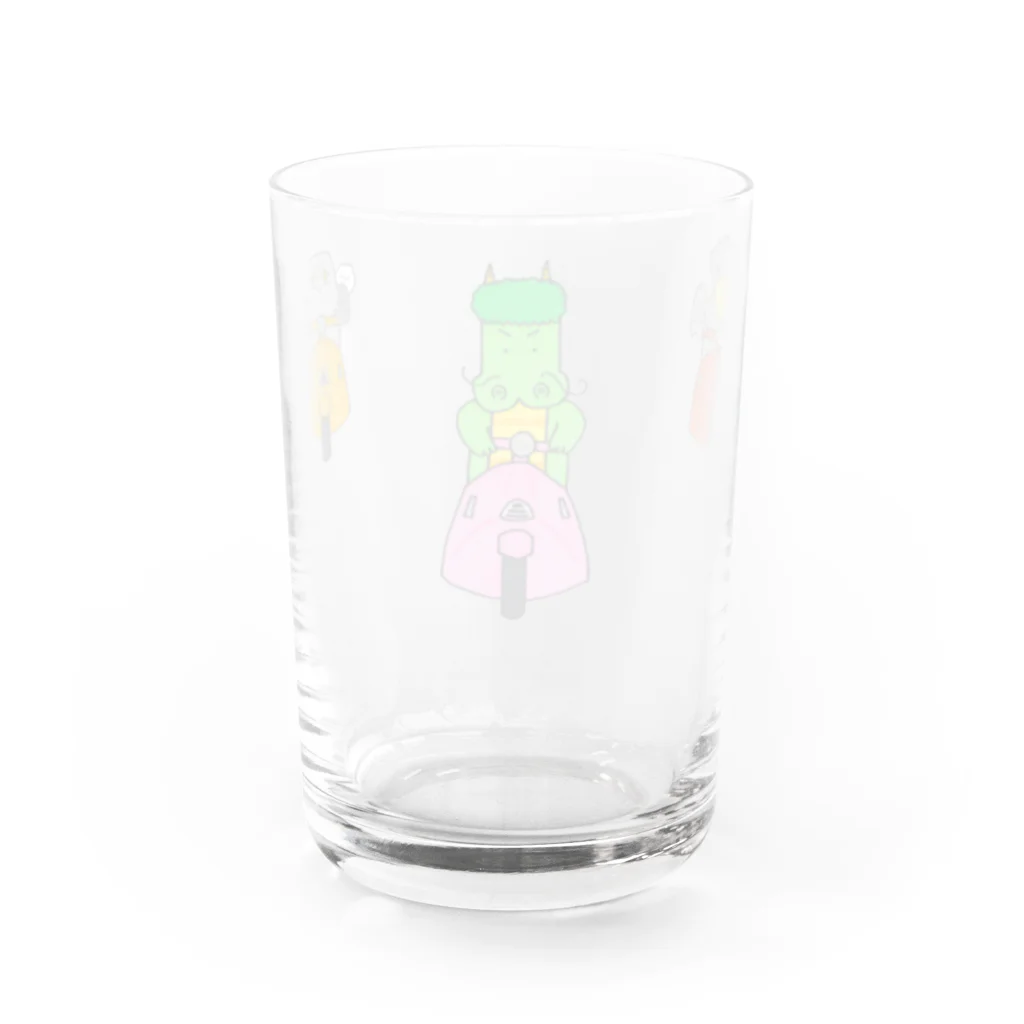 森図鑑の[森図鑑] 龍とハシビロコウとガマグチヨタカのツーリング Water Glass :back