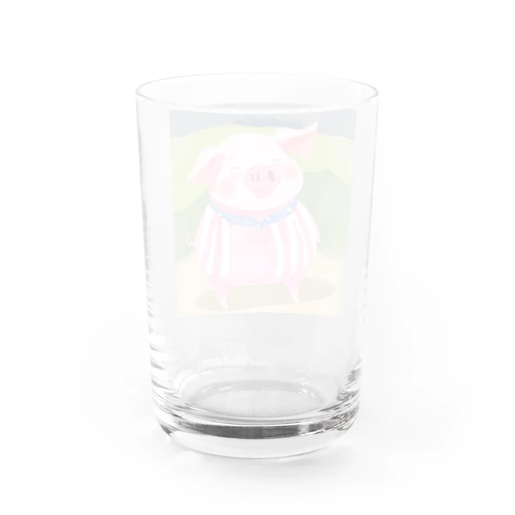 Yumexの豚のブーちゃん Water Glass :back