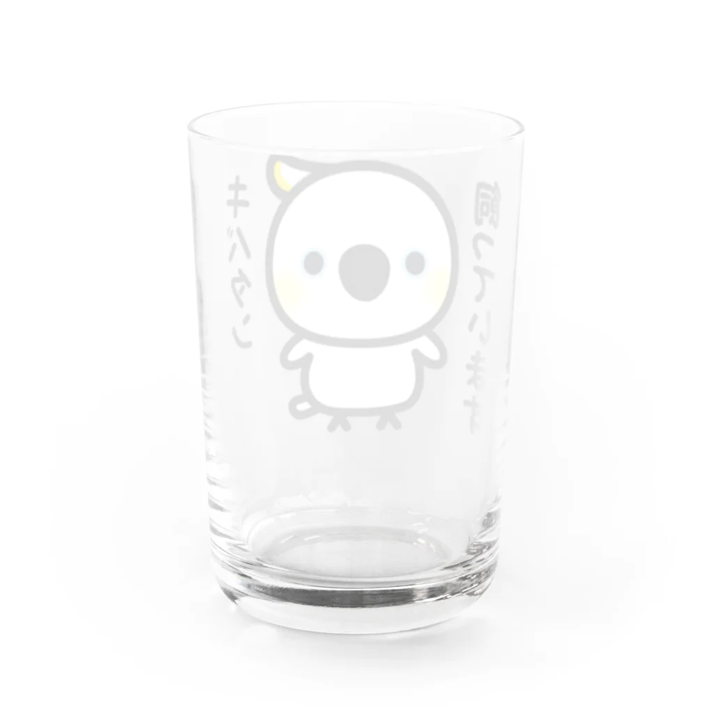 いんこ屋堂のキバタン飼っています Water Glass :back