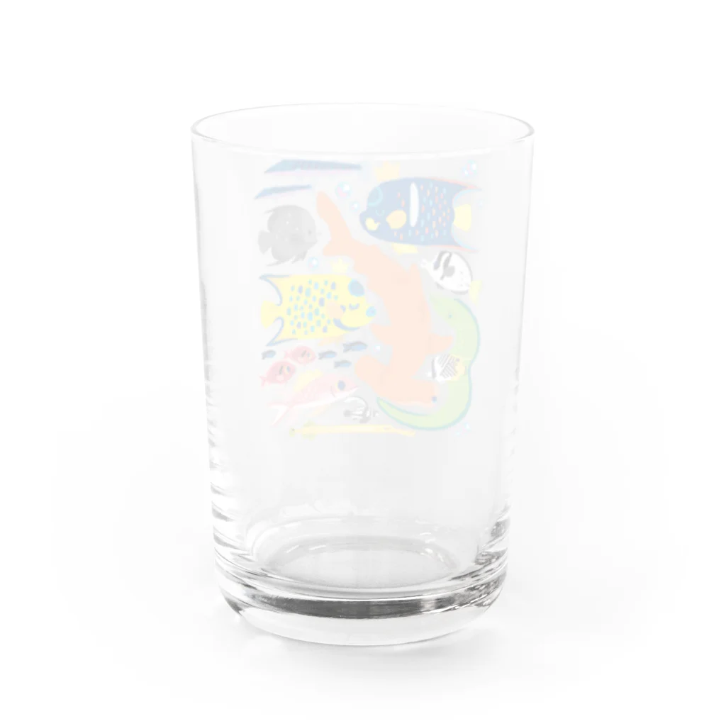 みなとまち層のキング&クイーンエンゼルフィッシュ Water Glass :back