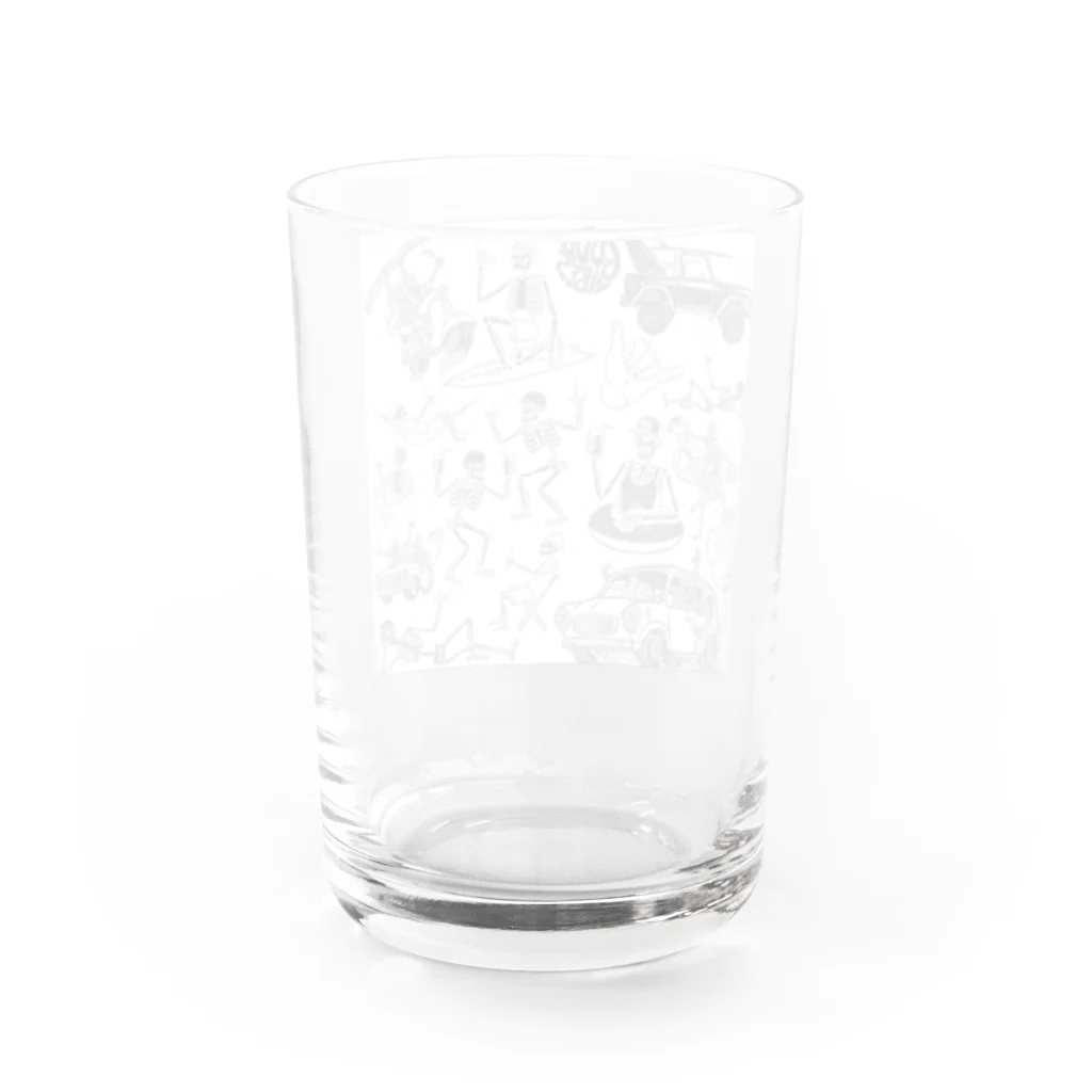 🍓いちご🍓のスカル☠️ビーチ Water Glass :back
