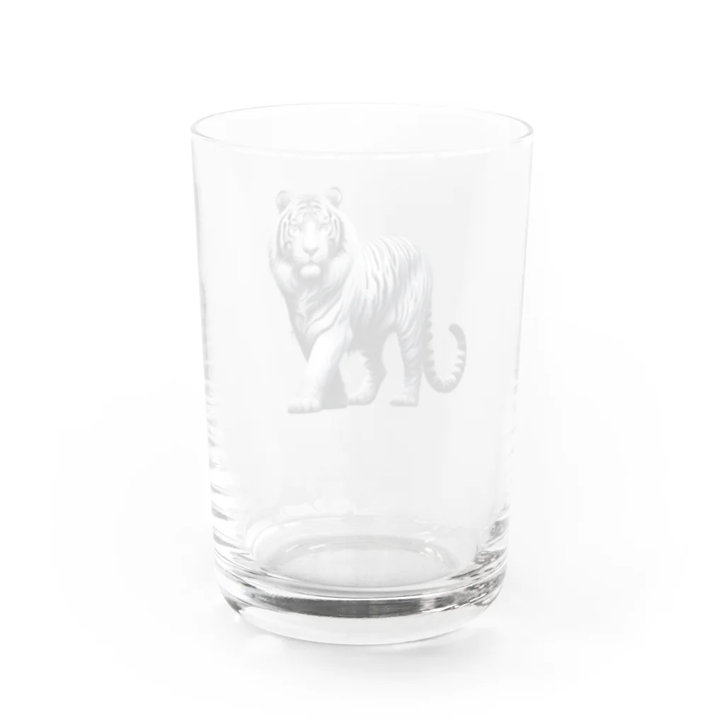 bui0000の幻獣　白虎 Water Glass :back