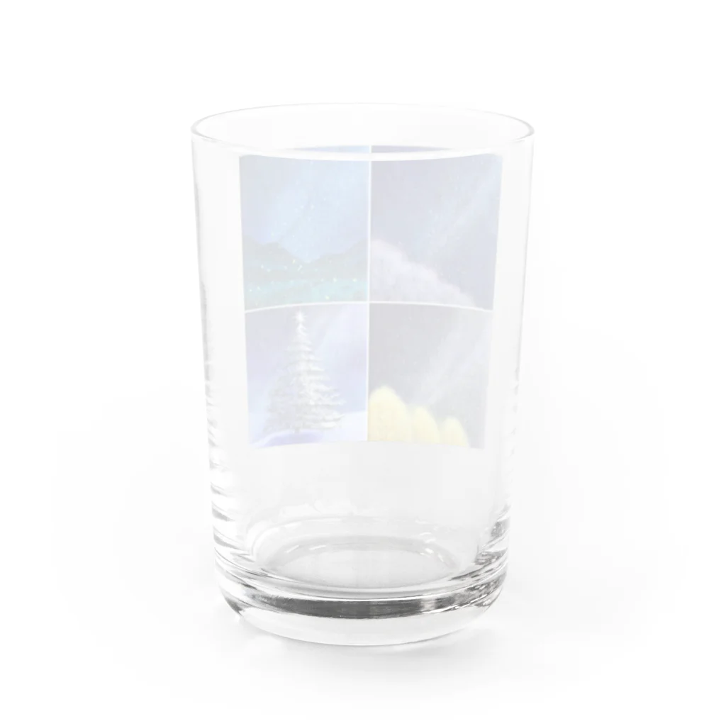 KEIKO's art factoryの「四季と星」の4部作 Water Glass :back