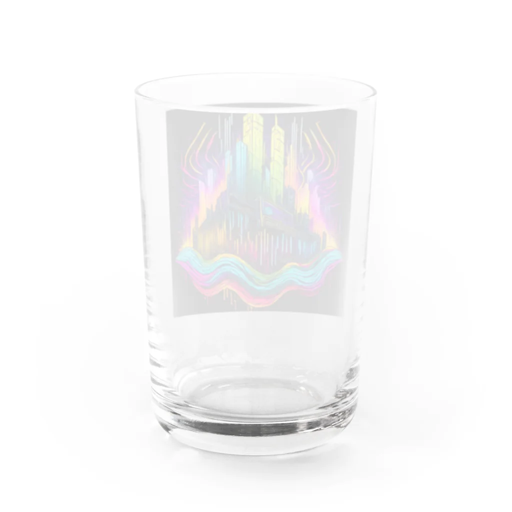 のんびりアート工房のサイバーパンク都市 Water Glass :back