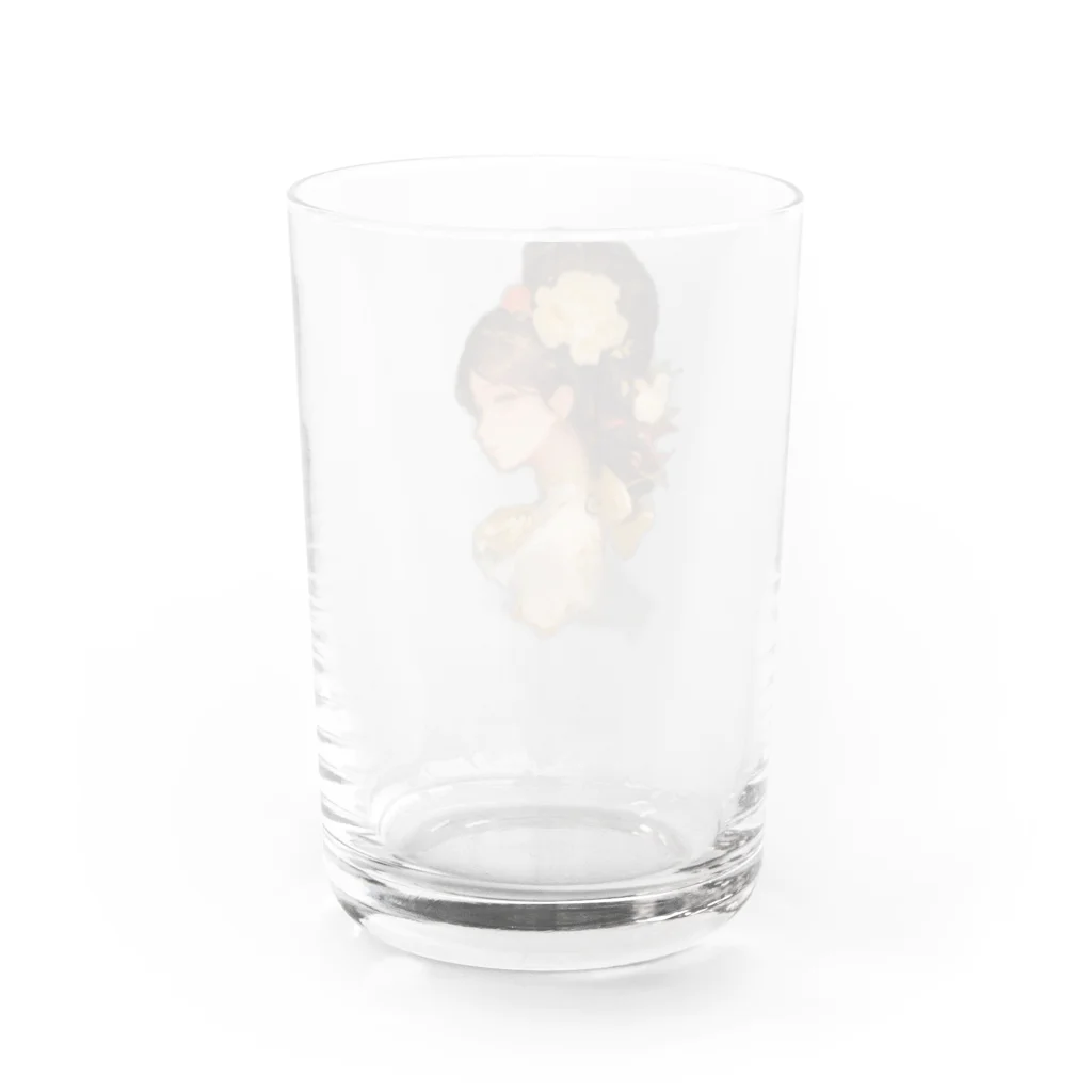 Antiqueの白薔薇 Water Glass :back