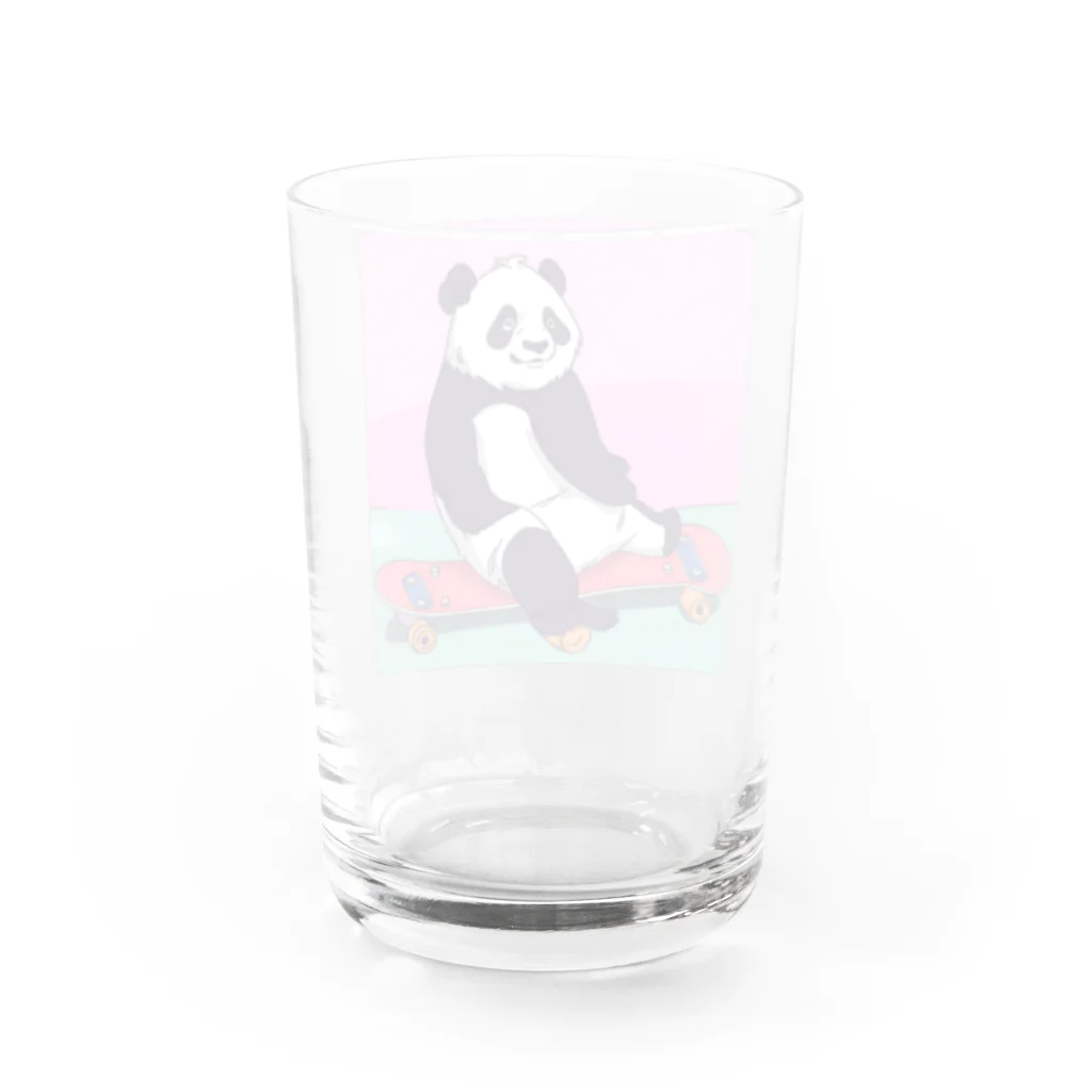 yacco-のお店のある日のぱんだ Water Glass :back