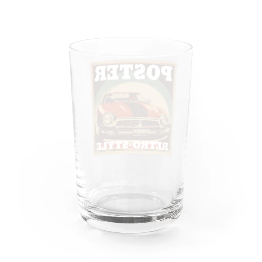 kazu_gのレトロスタイルポスター（自動車） Water Glass :back