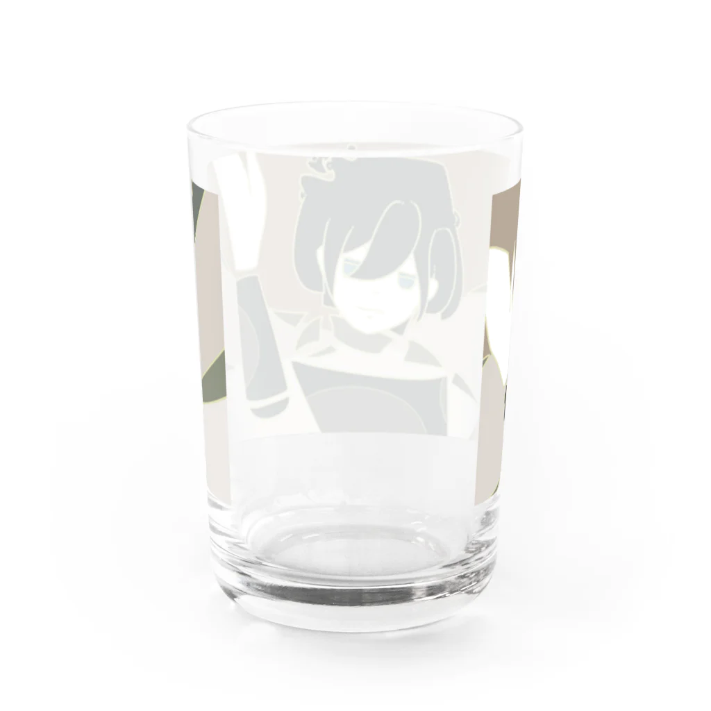 ジト目のサァサァお立ち台 Water Glass :back